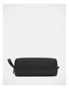 Leather Toiletry Bag In Black