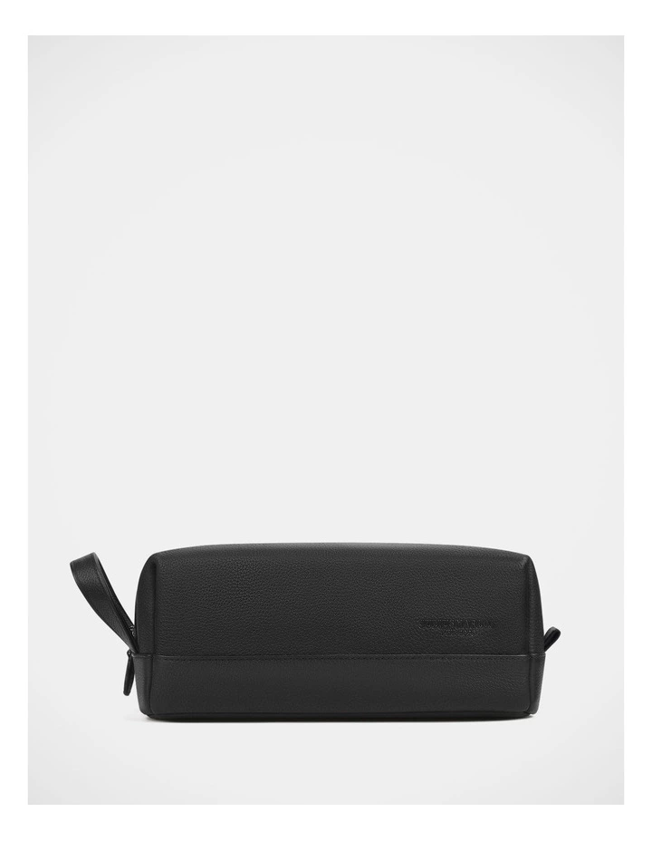 Leather Toiletry Bag In Black image 1
