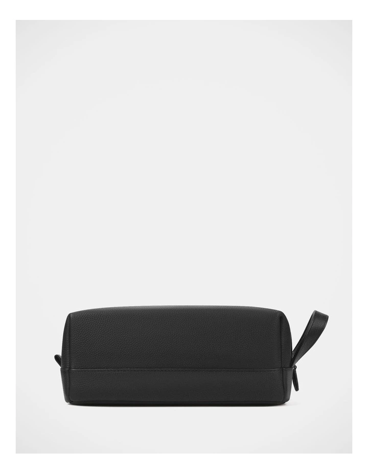 Leather Toiletry Bag In Black image 3