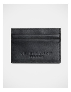 Julius Marlow Leather Card Holder In Black