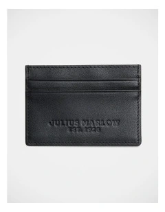 Leather Card Holder In Black