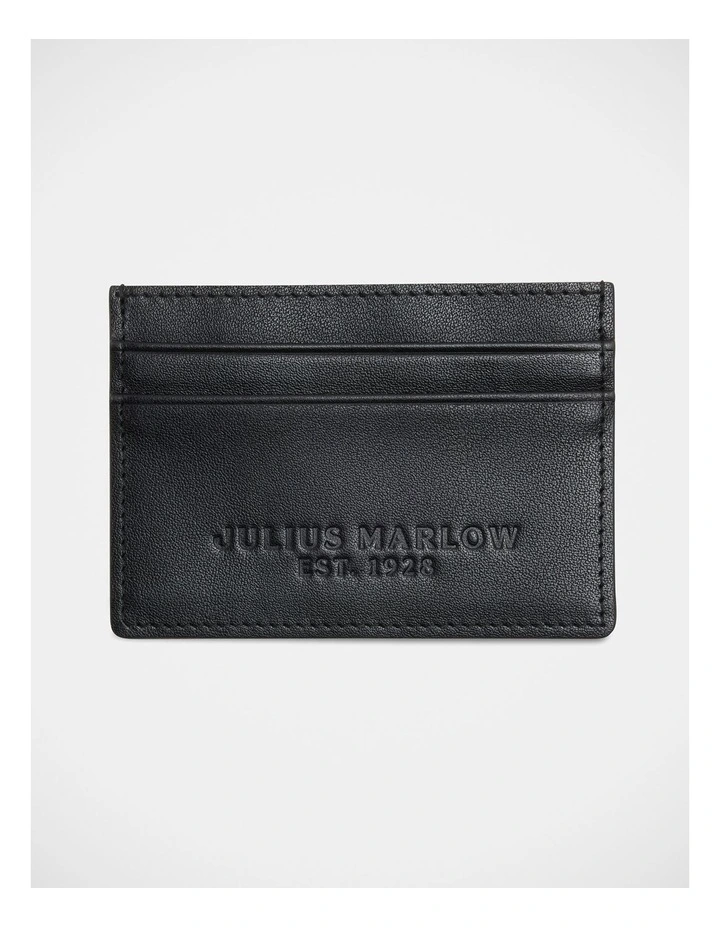 Leather Card Holder In Black image 1