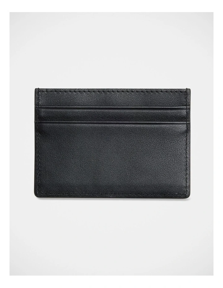 Leather Card Holder In Black image 2