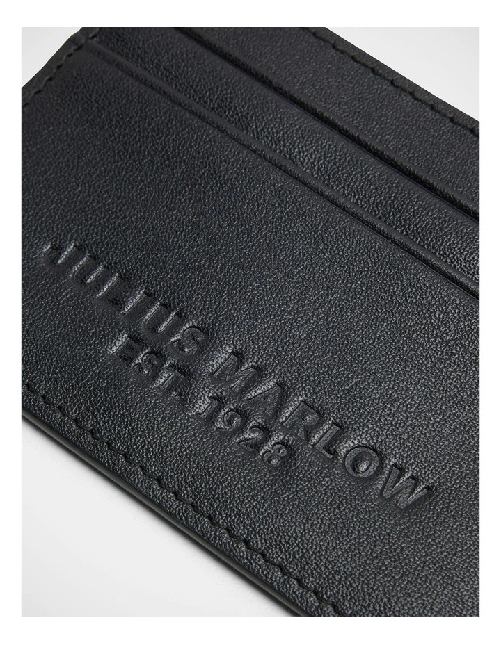 Leather Card Holder In Black image 3