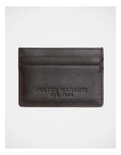 Julius Marlow Leather Card Holder in Brown