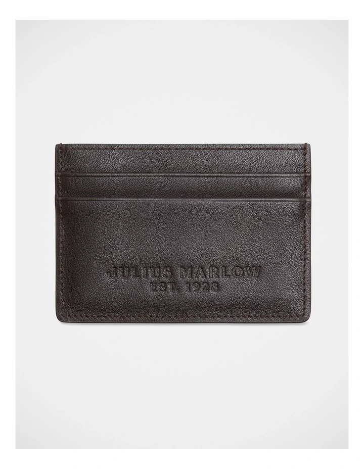 Leather Card Holder in Brown image 1