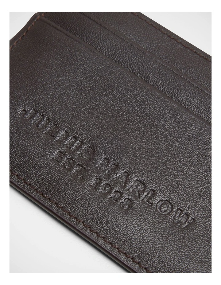 Leather Card Holder in Brown image 3