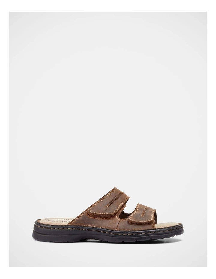 Slider Sandals in Brown image 1