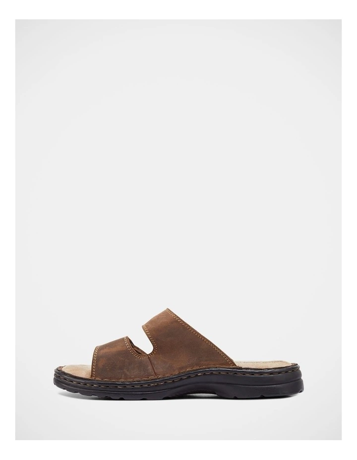 Slider Sandals in Brown image 3