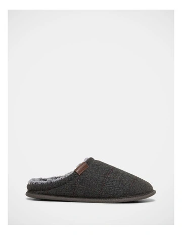 Louis Scuff Slippers in Dark Grey
