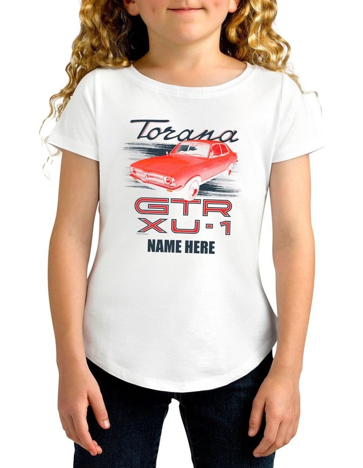 Girl's Holden Torana Personalised Cotton T-Shirt White