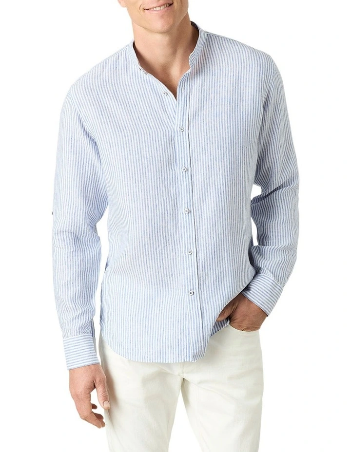 Castello Stripe Shirt in Blue image 1