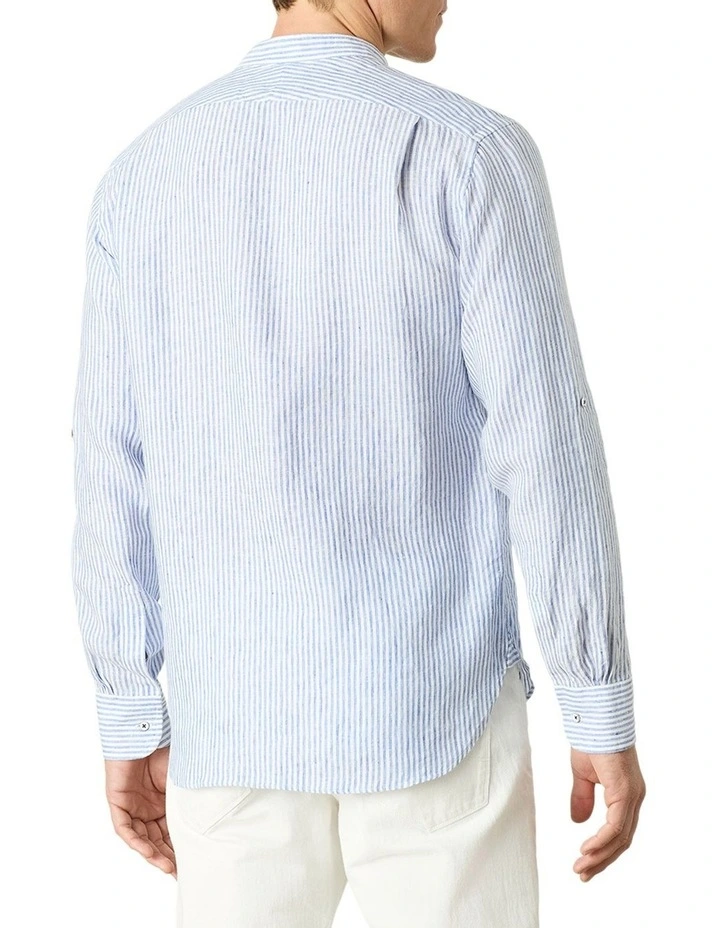 Castello Stripe Shirt in Blue image 3