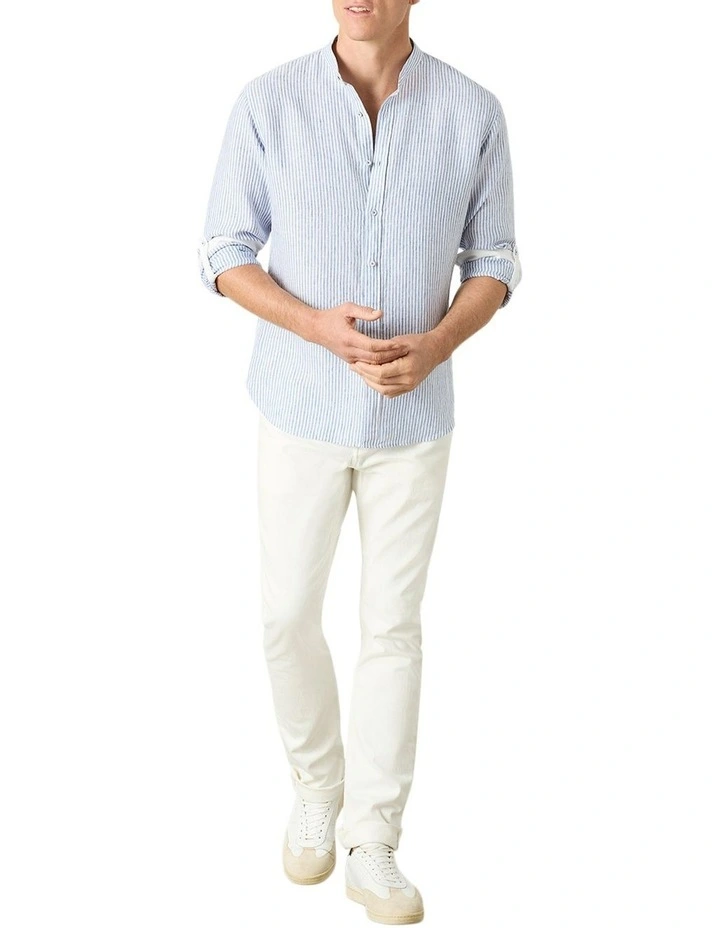 Castello Stripe Shirt in Blue image 4