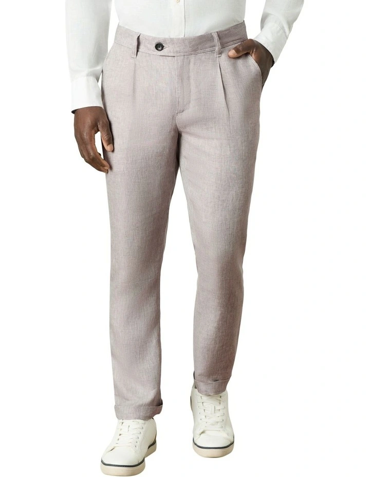 Sansone Trouser in Stone Melange image 1