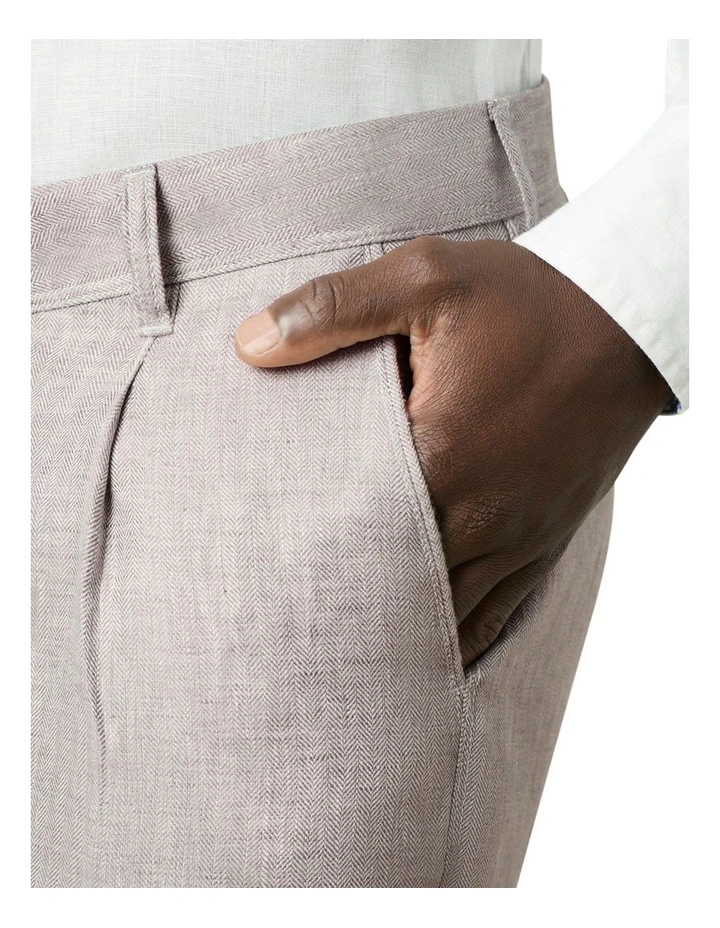 Sansone Trouser in Stone Melange image 3