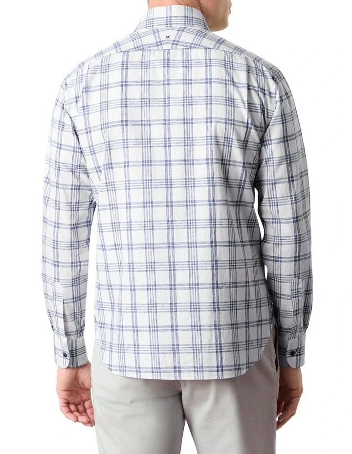 Accera Check Shirt in White Blue image 3