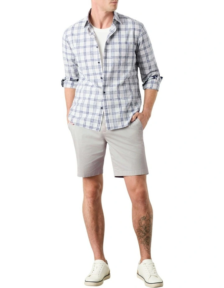 Accera Check Shirt in White Blue image 4