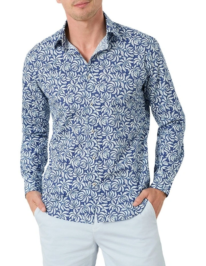 Astoria Printed Shirt in Blue image 1