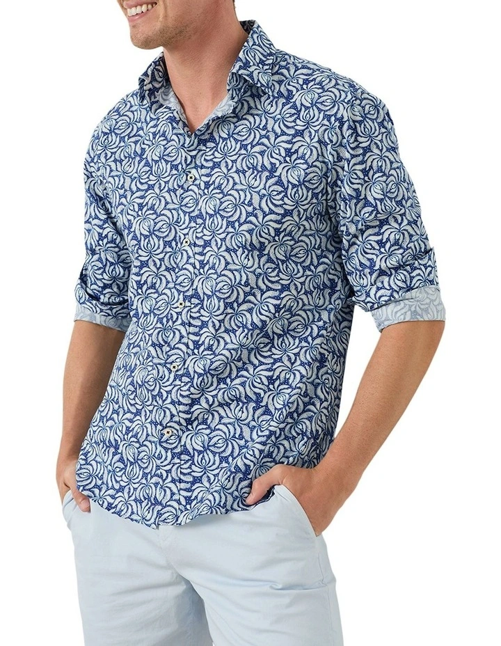Astoria Printed Shirt in Blue image 2