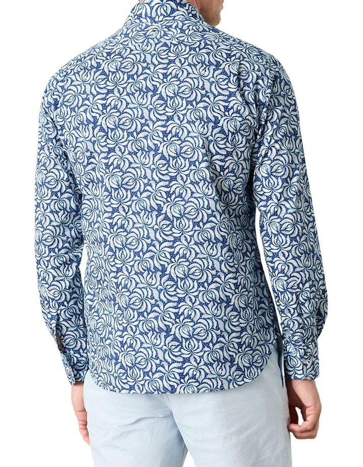 Astoria Printed Shirt in Blue image 3