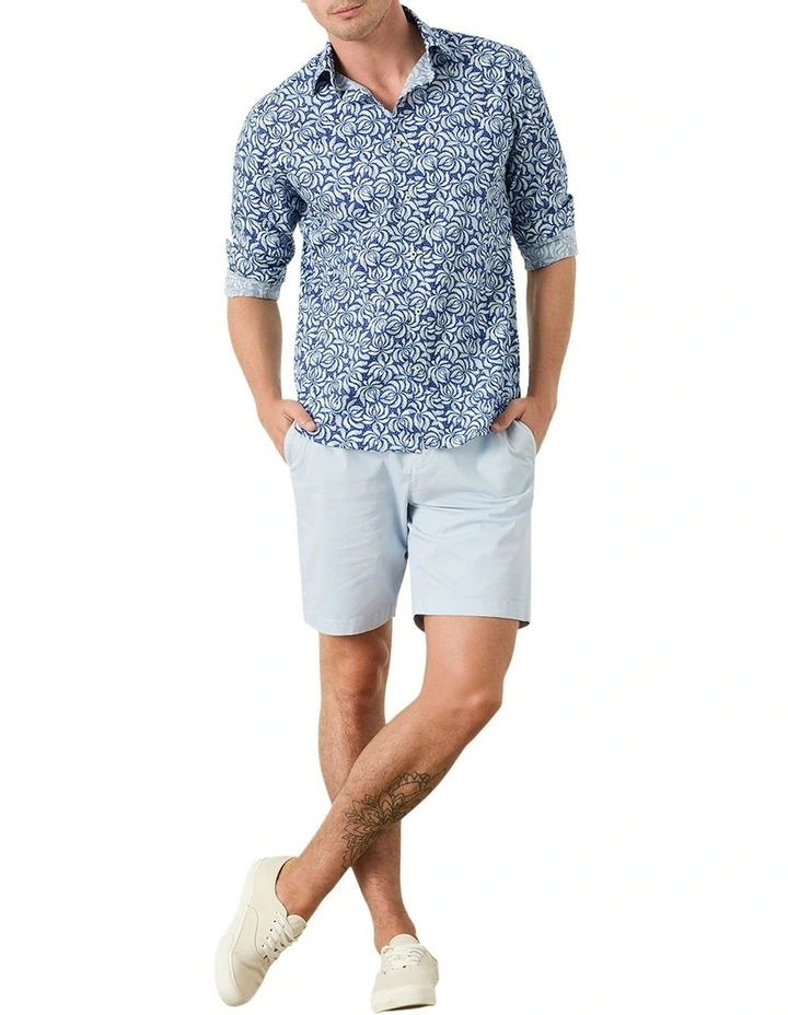 Astoria Printed Shirt in Blue image 4