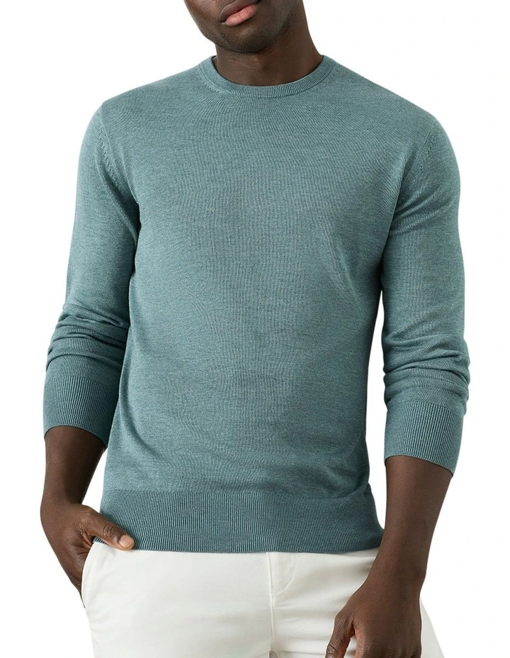 Barnett Crew Neck Sweater in Lichen image 4