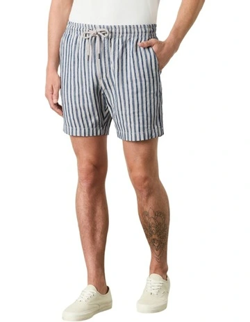 Bilgola Stripe Short in Grey