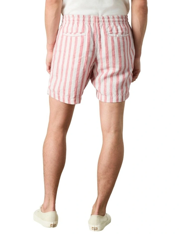 Bilgola Stripe Short in Red image 2