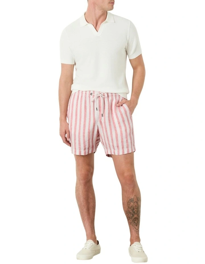 Bilgola Stripe Short in Red image 4