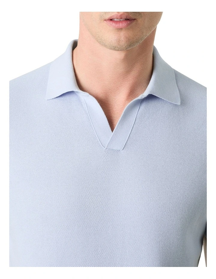 Gresham Pique Polo Shirt in Sky image 2