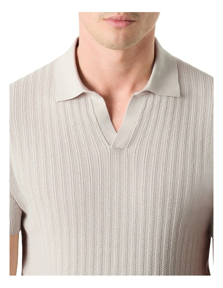 Harwood Polo Shirt in Ivory image 3