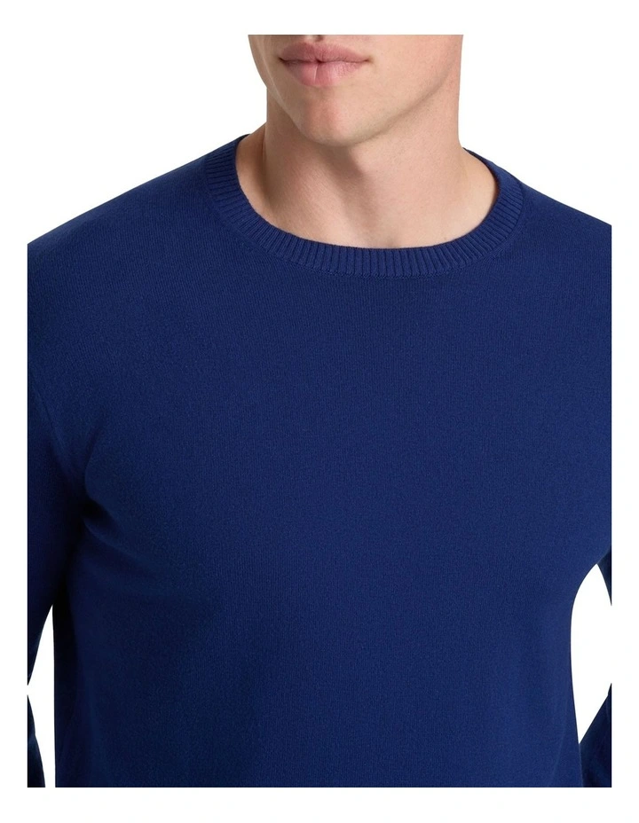 Callaway Cotton Cashmere Crew Knit in Marine Blue image 3