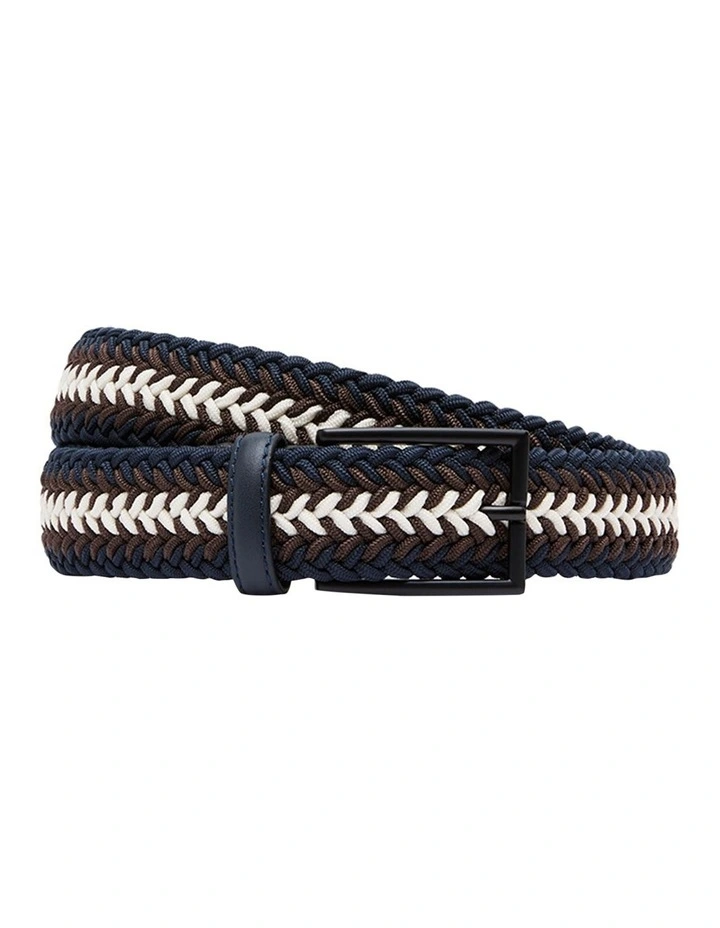 Raston Belt in Navy Brown image 1