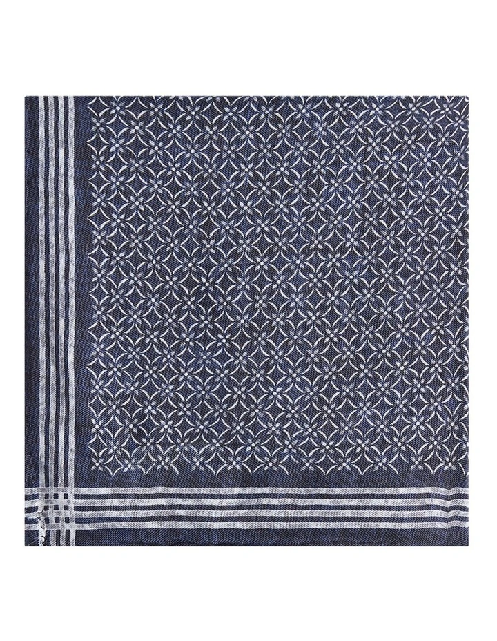 Bismarck Pocket Square in Navy image 2