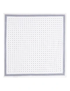 Bismarck Pocket Square in Natural Navy