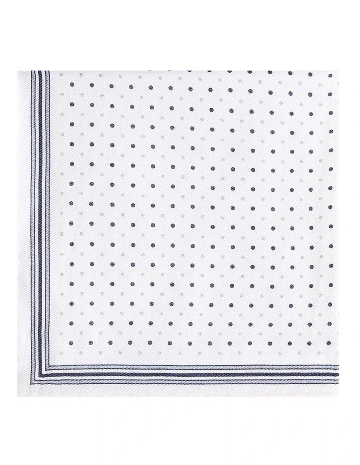 Bismarck Pocket Square in Natural Navy image 2