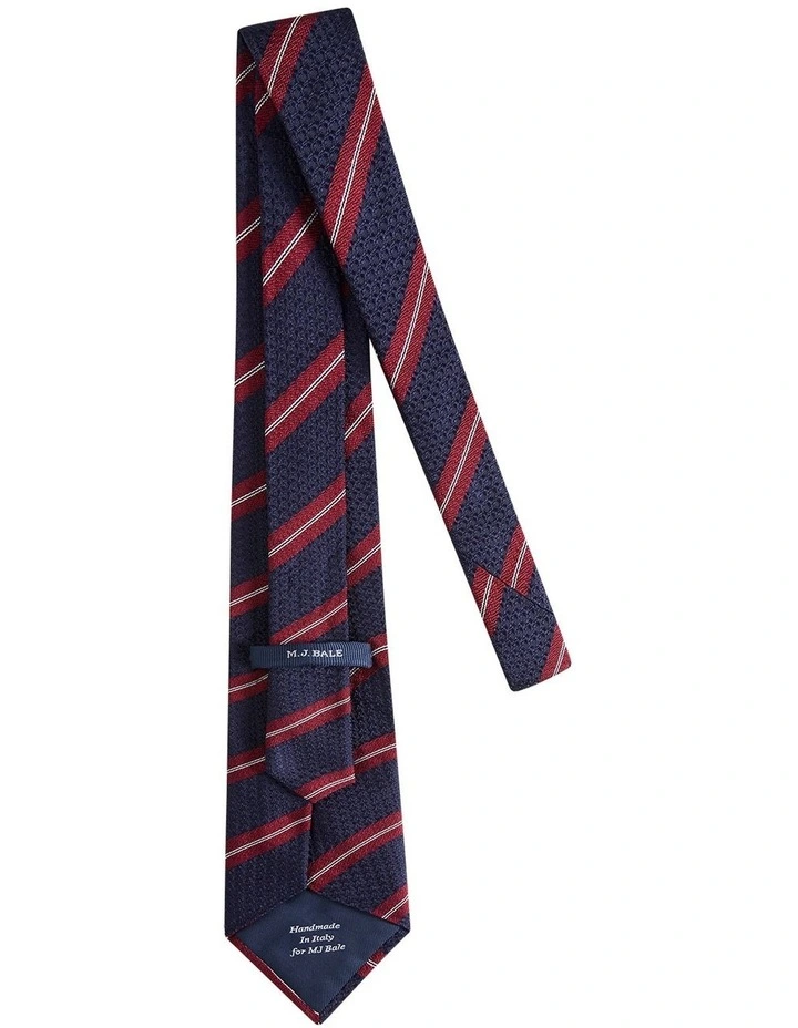 Maribaldi Tie in Navy Burgundy image 2