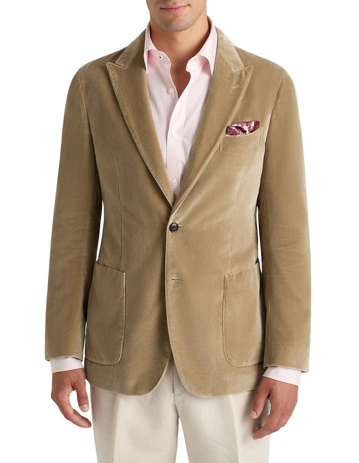 Ziggy Washed Velvet Jacket in Sand