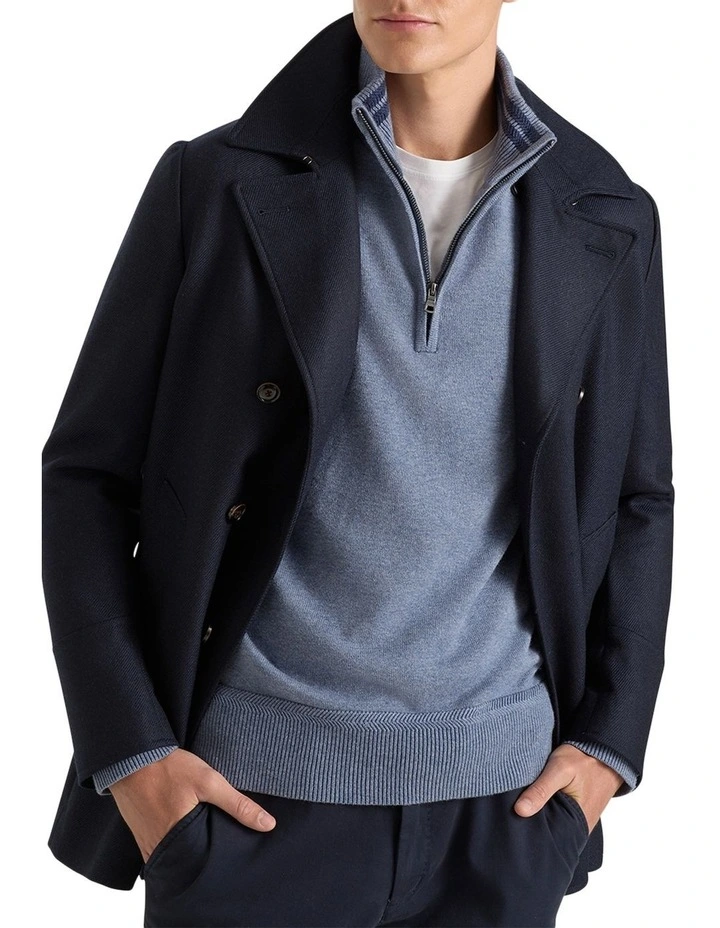 Perry Half-Zip in Faded Denim image 4