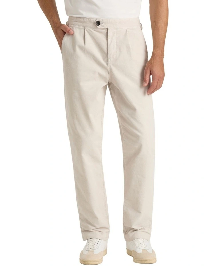 Mason Cord Trouser in Winter White image 1