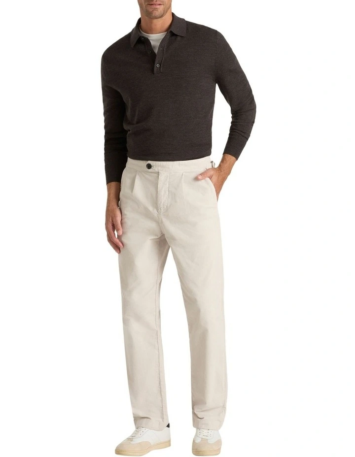 Mason Cord Trouser in Winter White image 4