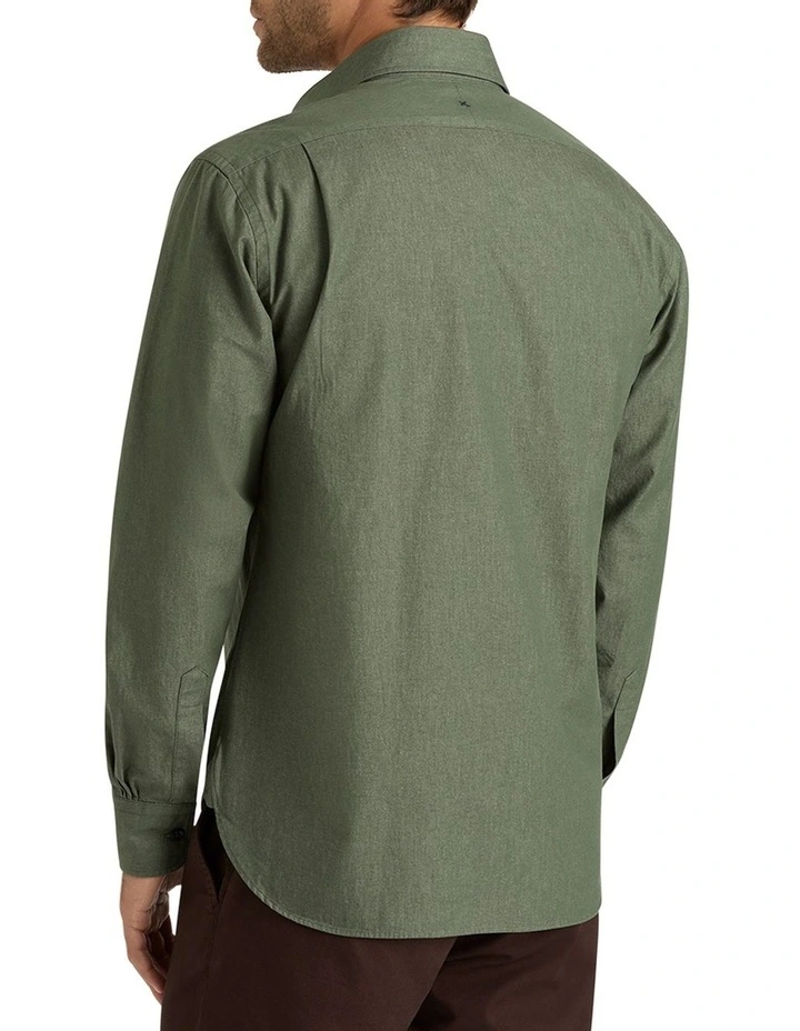 Collesano Denim Shirt in Green image 4