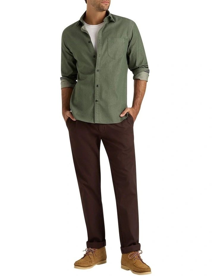 Collesano Denim Shirt in Green image 5