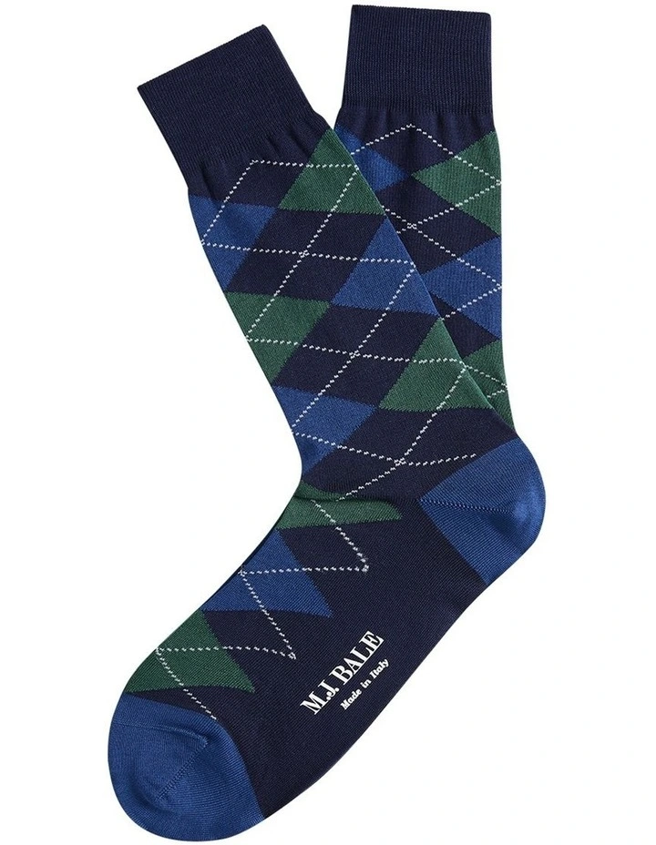 Bonini Sock in Denim Dark Green image 1