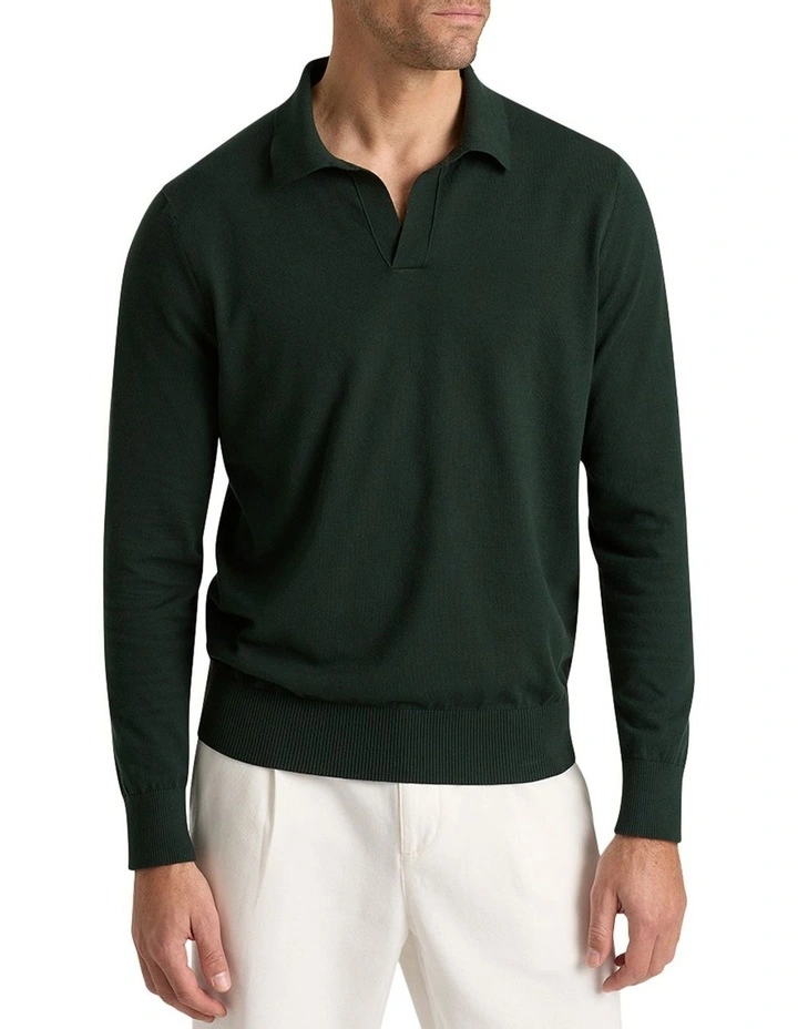 Axel Long Sleeves Polo Shirt in Spruce image 1