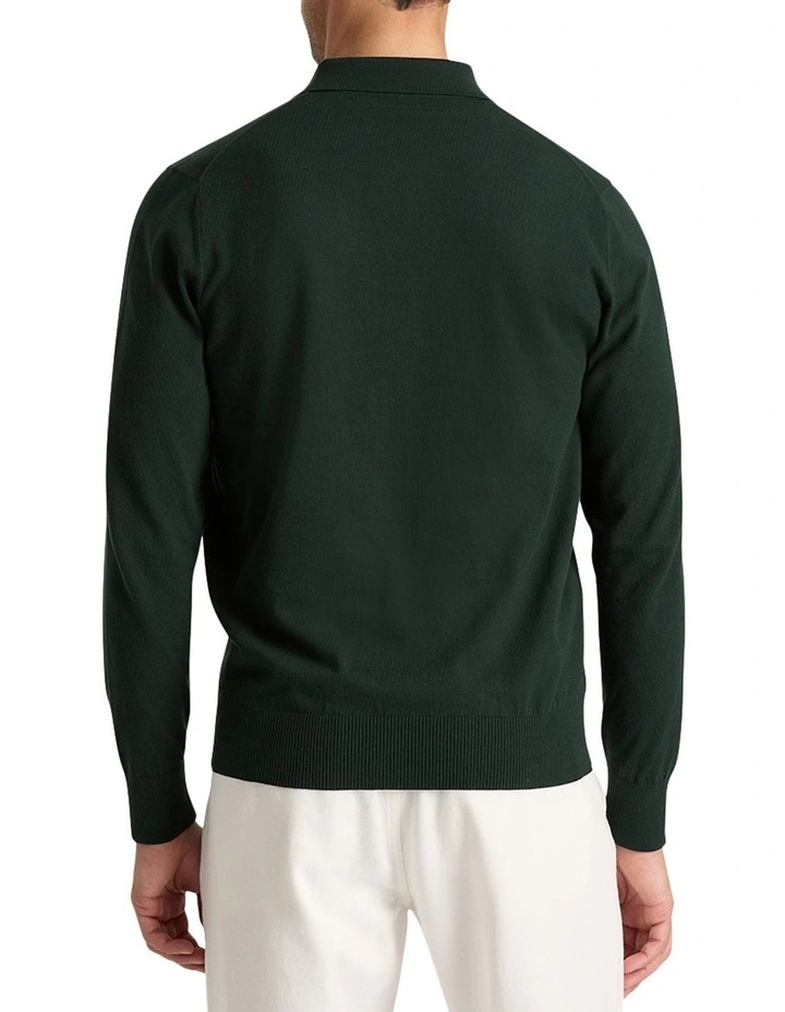 Axel Long Sleeves Polo Shirt in Spruce image 4