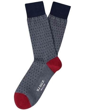 Lumia Sock in Navy Red