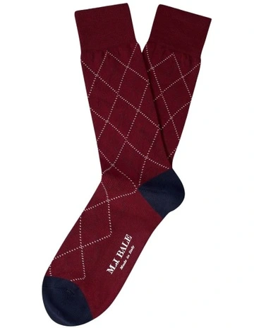 Moccio Sock in Burgundy