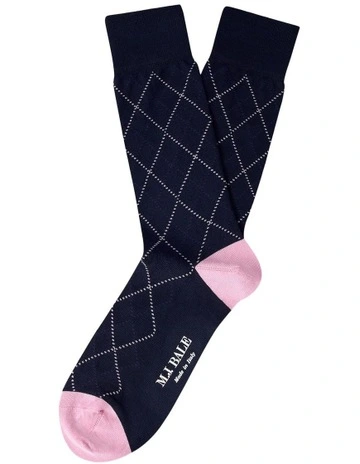 Moccio Sock in Pink Navy
